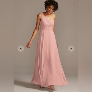 One Shoulder Chiffon Bridesmaid Dress